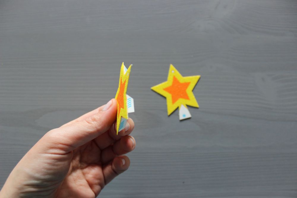 stella decorativa punta per albero di natale 