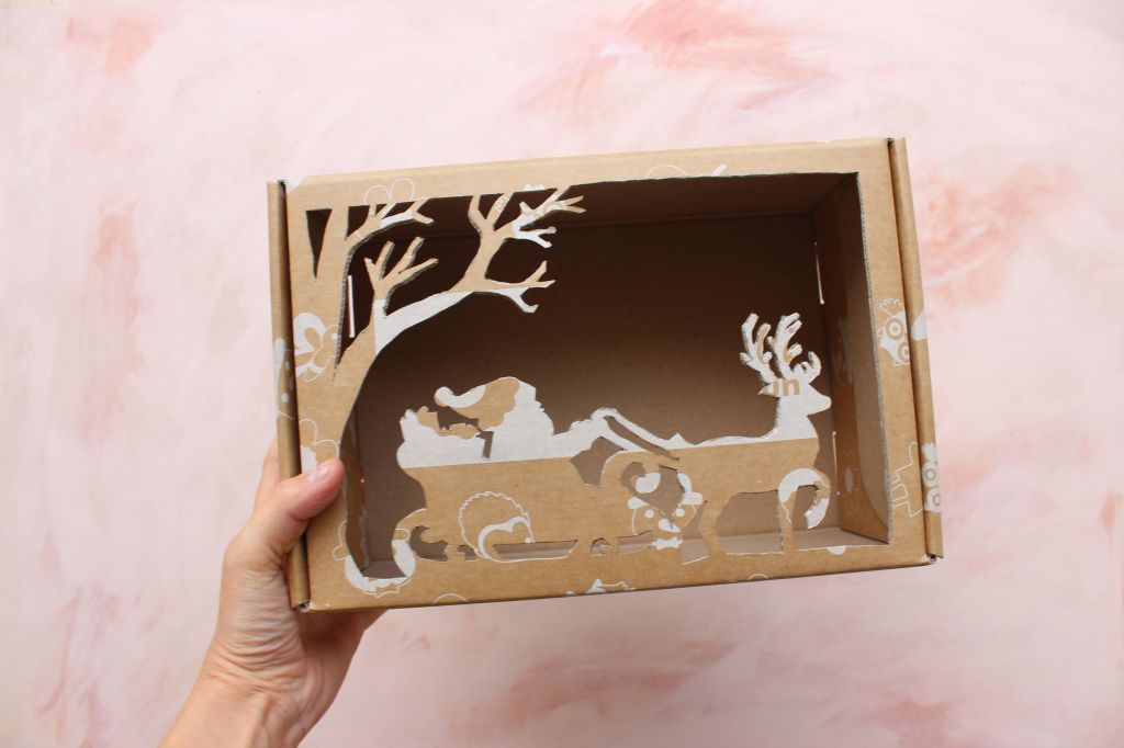 riciclo creativo scatola di cartone 