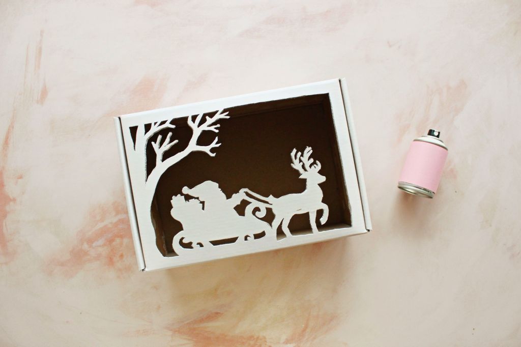 lanterna di natale fai da te con scatola di cartone